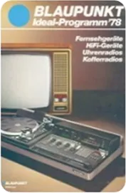 Vintage Blaupunkt television and audio equipment from early innovation era
